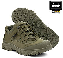 Тактичні кросівки чоловічі хакі нубук "Desert PRO", армійські зелені півчеревики для ЗСУ