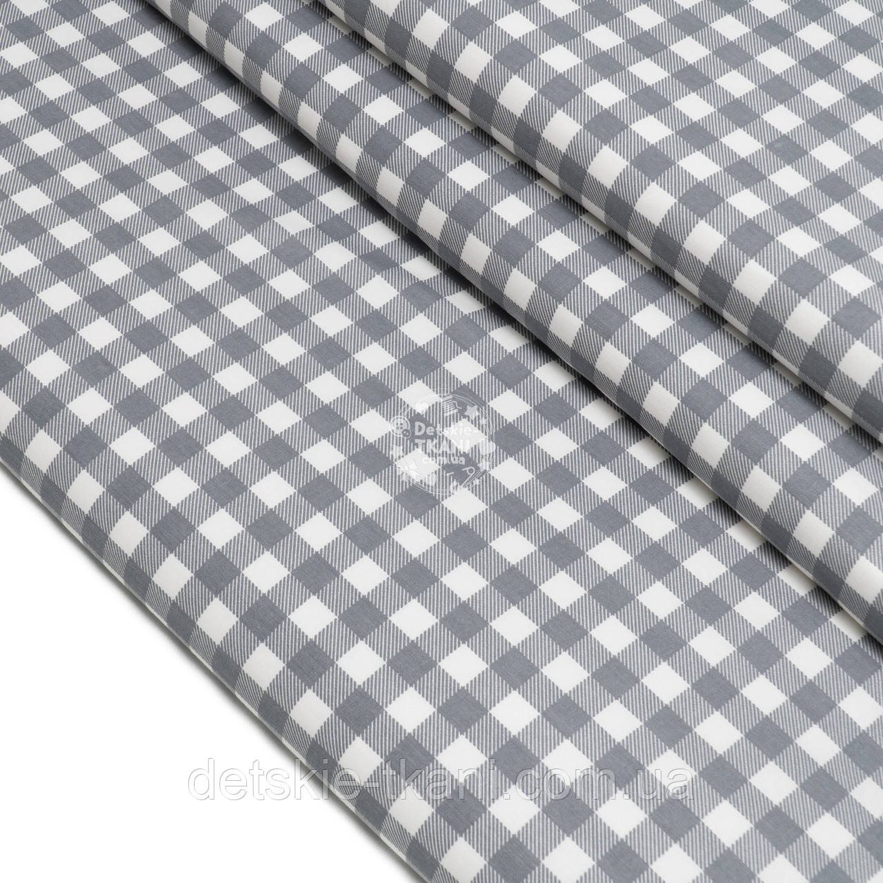 Сатин "Сіра клітинка 12 мм", №5726с, фото 1
