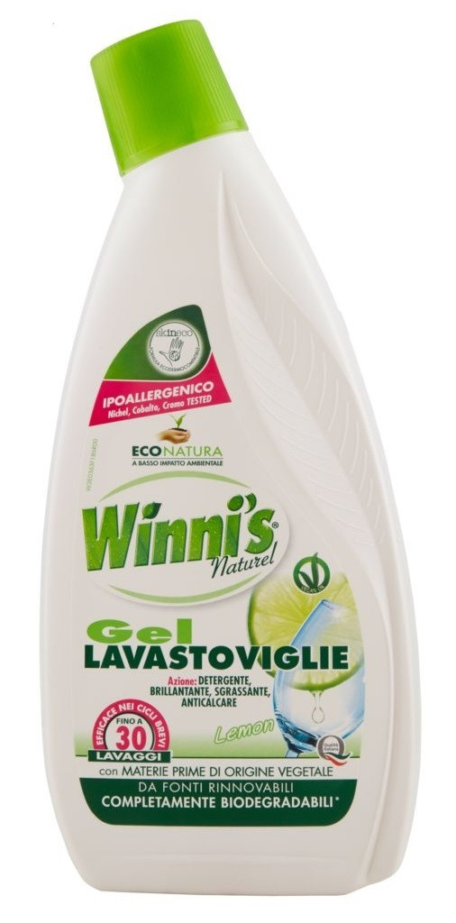 Гіпоалергенний гель для посудомийних машин Winni's Gel Lavastoviglie 750 мл, фото 1