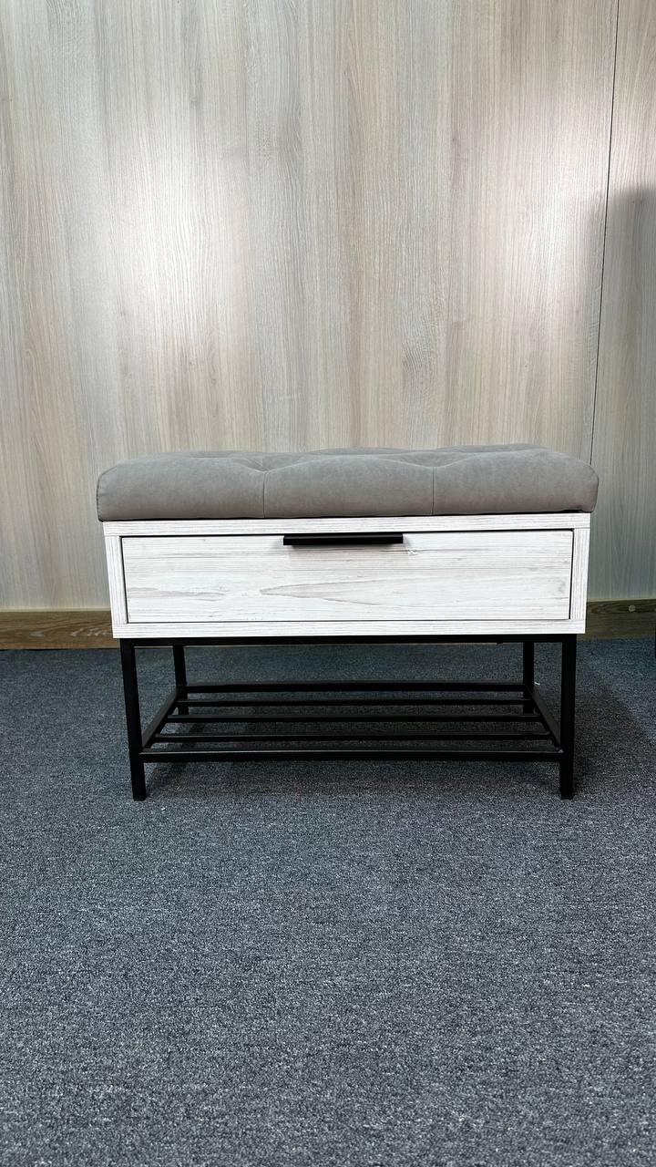 Банкетка з шухлядою та полицею для взуття колір під замовлення, фото 1