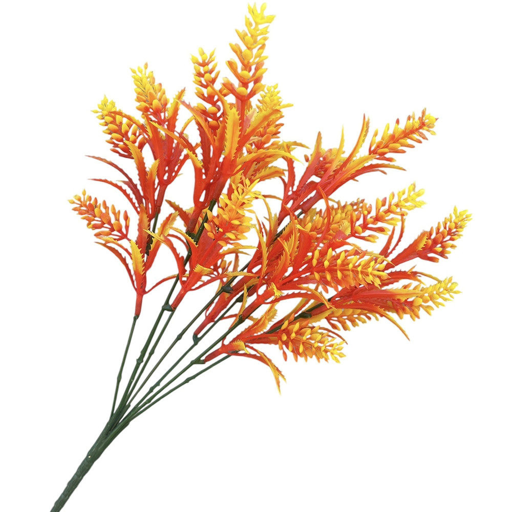 Букет штучного хмелю 30 см жовтогарячого, фото 1