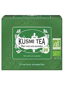 Зелений чай Spearmint Kusmi Tea з м'ятою у пакетиках 20х2г