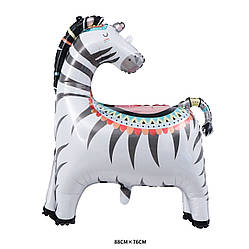 Фольгована кулька фігура Зебра 88х76 см