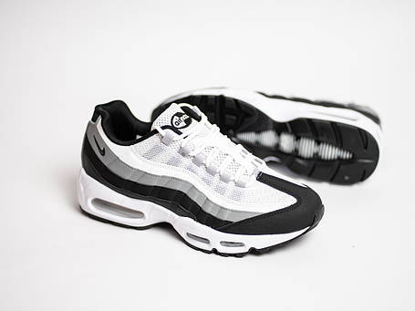 Чоловічі кросівки Nike Air Max 95 Gray сірі з білим, фото 1