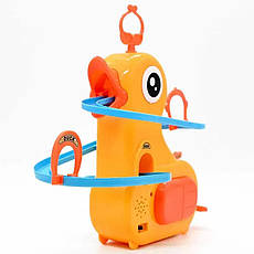 Музична іграшка-трек каченята на гірці (бігаючі 3 качки на гірці) Duck Track 768-124, жовтий з блакитним, фото 4