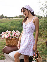 Жіночий квітковий сарафан міні зі штапелю Smf9459, фото 3