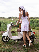 Жіночий квітковий сарафан міні зі штапелю Smf9459, фото 4