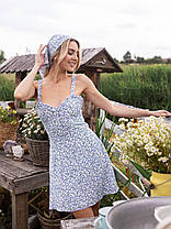 Жіночий квітковий сарафан міні зі штапелю Smf9459, фото 5