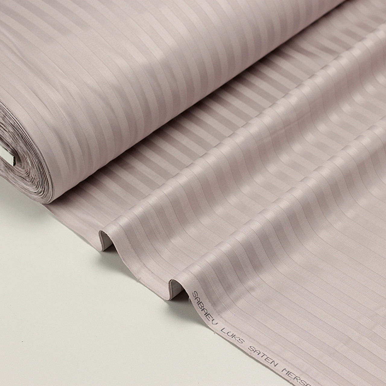 Страйп сатин колір запорошено-бузковий 1*1 см ширина 240 см № VS-SB-2012, фото 1