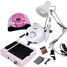 Стартовий манікюрний набір з лампою для освітлення, фрезером, витяжкою та лампою Sun Y17 - RD-4