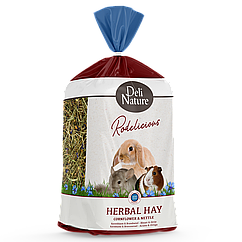 Травʼяне сіно для гризунів із сушеною волошкою та кропивою Deli Nature Rodelicious Herbal HayCornflower&Nettle
