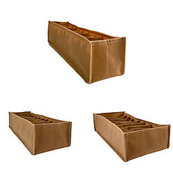 Текстильний комплект ORGANIZE із 3 м’яких модулів для зберігання білизни та дитячих речей (бежевий)