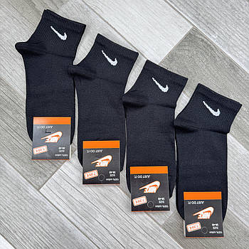 Шкарпетки жіночі демісезонні бавовна короткі Nike Tennis, Туреччина, розмір 36-40, чорні, 05180