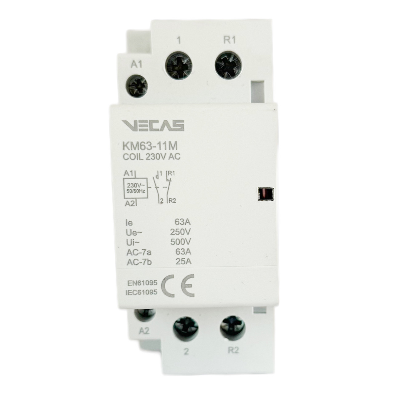 Модульний контактор КМ63-11М AC Vecas