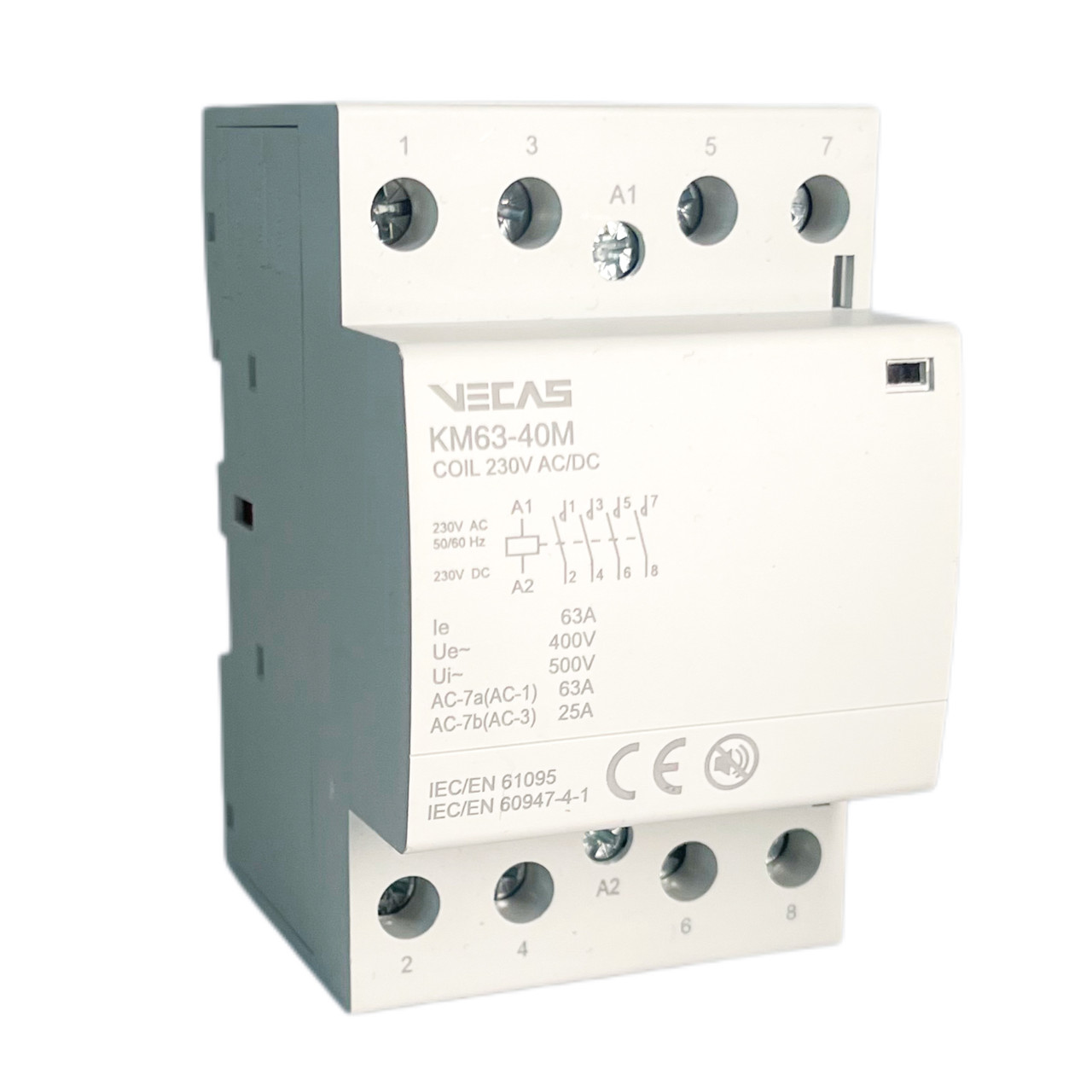 Модульний контактор КМ63-40М AC/DC Vecas