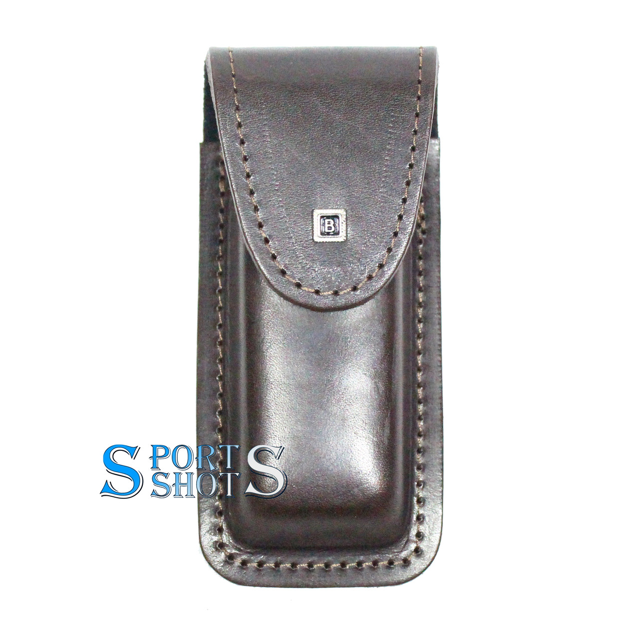 Чохол для складаного ножа з липучкою L (шкіра, коричневий), фото 1