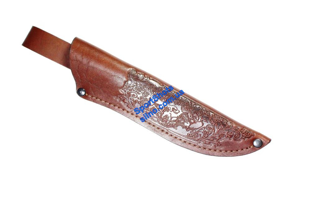 Чохол для нескладного ножа без гарди (шкіра, коричневий), фото 1