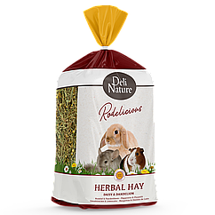 Травʼяне сіно для гризунів із сушеною ромашкою такульбабою Deli Nature Rodelicious Herbal HayDaisy&Dandelion