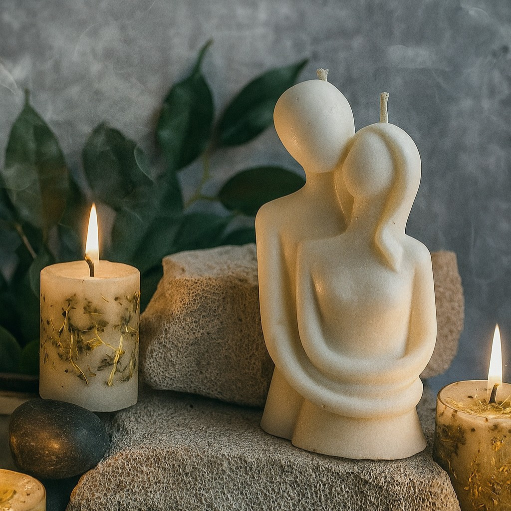 Воскова соєва свічка - Закохана пара, фото 1