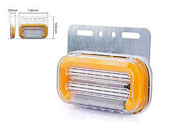 Габаритний ліхтар-катафот BD-4008 32 LED помаранчевий IP67 12-24V (1 шт). Розмір: 136*105*23 мм