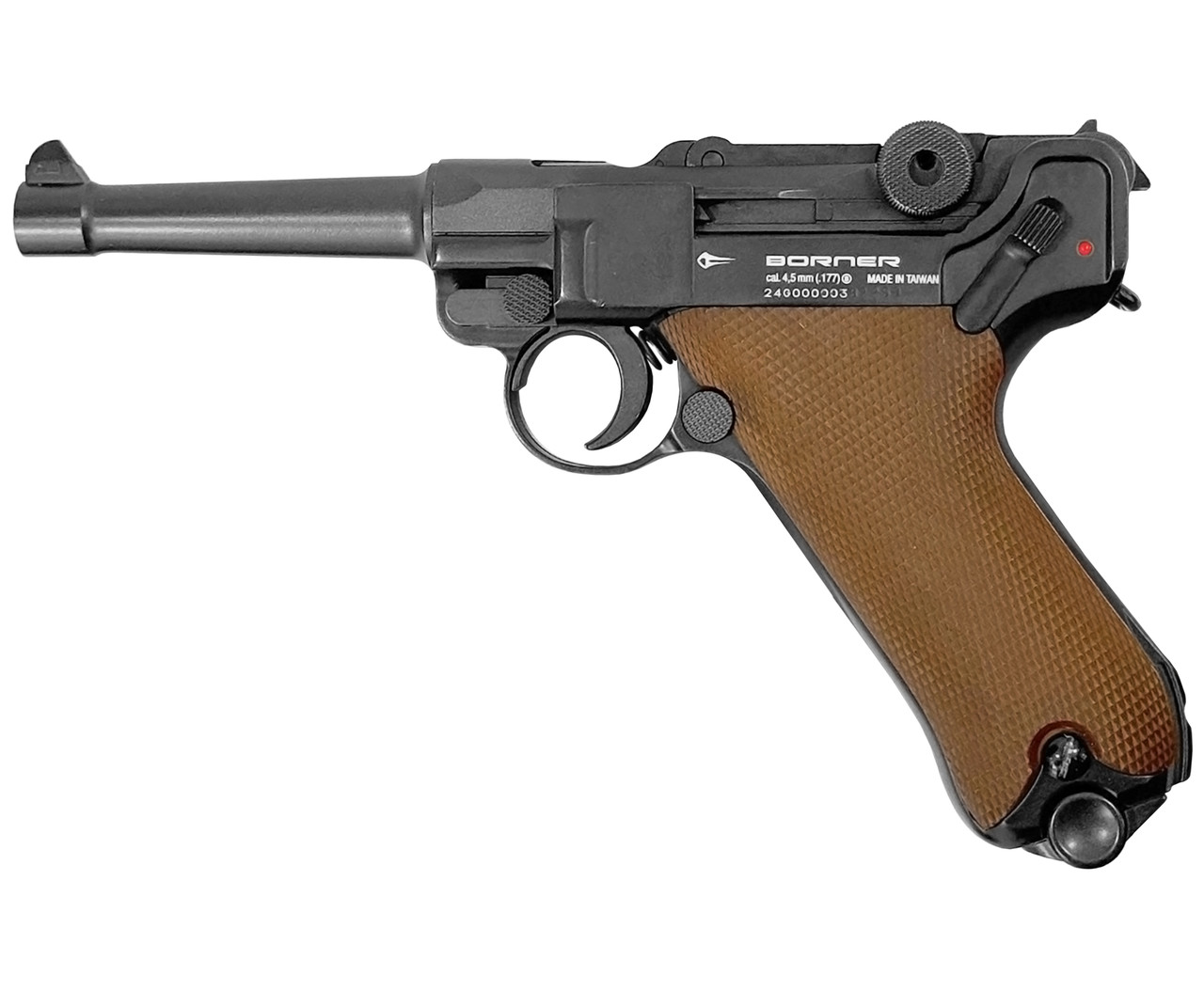 Пневматичний пістолет Borner P08 Luger Blowback (Люгер Парабелум, метал), фото 1