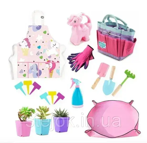 Набір для юного садівника: інструменти, органайзер та аксесуари для догляду за рослинами, фото 1