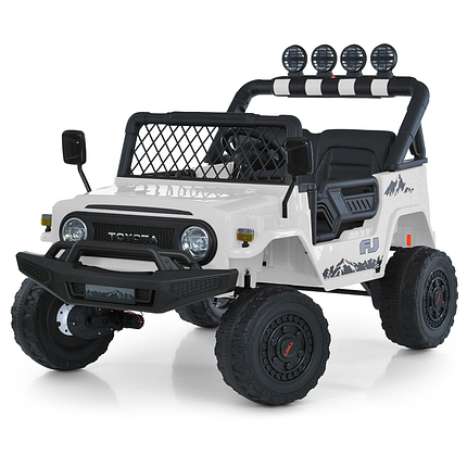 Електромобіль Джип дитячий (4 мотори 35W, аккум.24V7AH, підсвічування, пульт 2,4G) Bambi 2566AEBLR-1(24V) Білий, фото 1