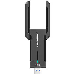 Wi-Fi-USB адаптер COMFAST Wi-Fi, 5374 Мбіт/с, 2,4 ГГц, 5 ГГц, 6 ГГц
