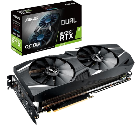 Відеокарта GeForce RTX 2070 8GB Asus Dual OC (DUAL-RTX2070-O8G) Б/В