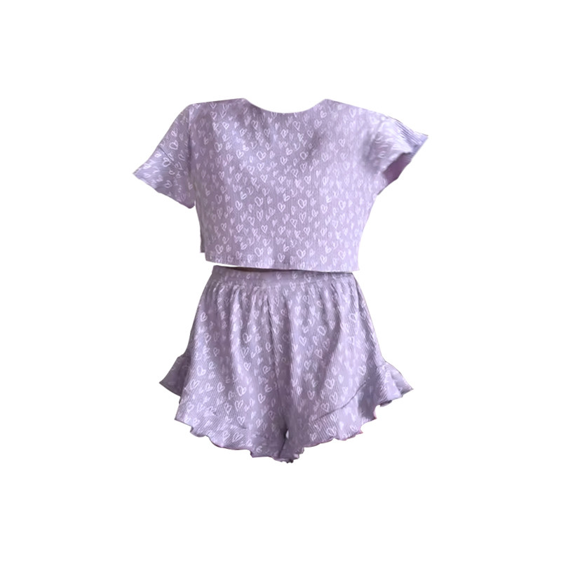 Жіноча піжама Lesko SM24302Y88DHX Purple XL футболка та шорти 5 шт., фото 1