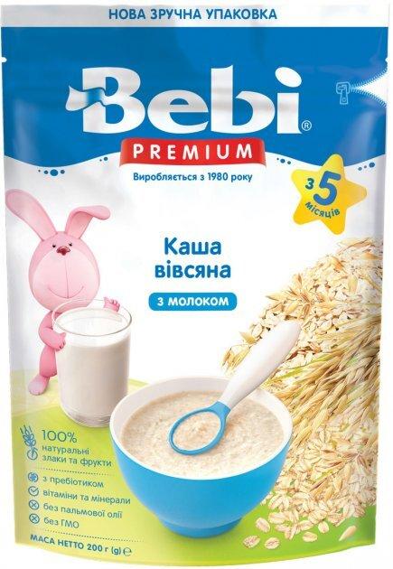 Молочна каша Bebi Premium Вівсяна з 5 міс, 200г. (Бебі Преміум), фото 1