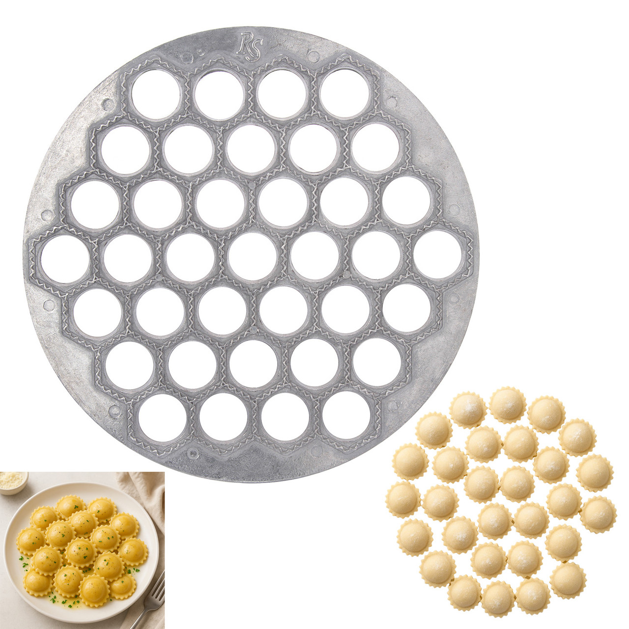 Пельменниця равіольниця форма для равіолі алюмінієва Ø24 см, фото 1