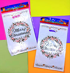 Пакет дитячий подарунковий 16*24 см 10 штук Новорічні