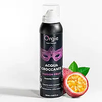 Шипуча масажна зволожувальна пінка Orgie Acqua Crocante з ароматом маракуї, 150 мл.