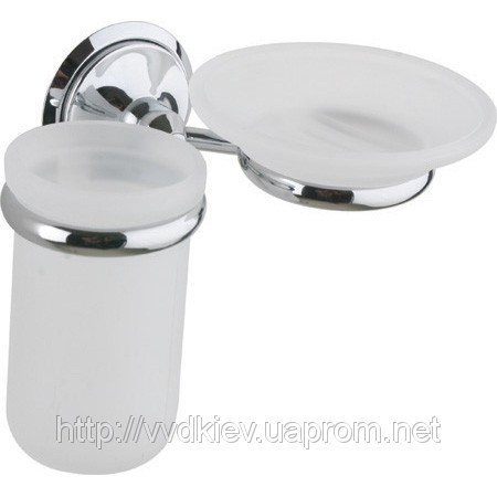 Стакан з мильницею на одному кріпленні Атак 6124А, фото 1