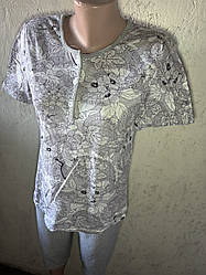 Піжама жіноча бриджі та футболка