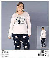 Піжама з довгими штанами великих розмірів. Rubina 7259