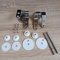 Комплект кріплень для дерев'яної кришки унітазу, металеві петлі та болти, універсальний