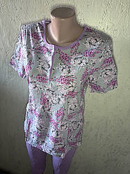 Піжама жіноча бриджі та футболка