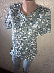 Піжама жіноча бриджі та футболка