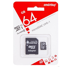 Карта пам'яті micro SD Smartbuy 64Gb