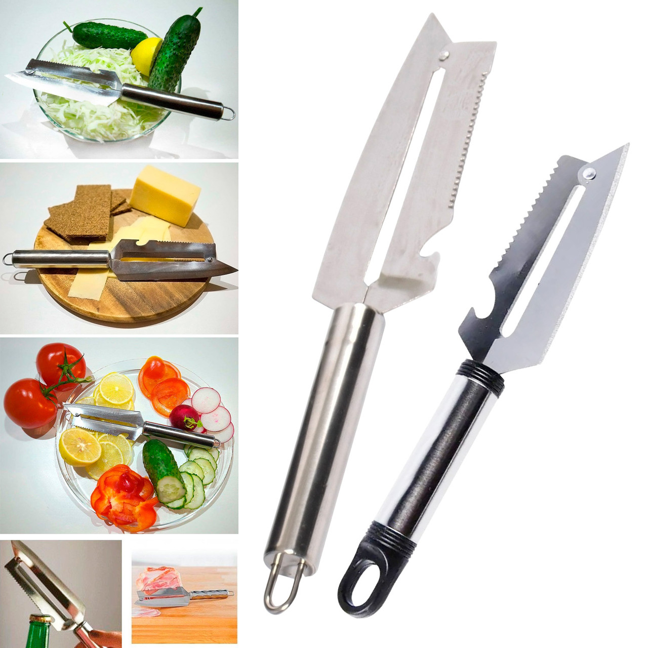 Набір багатофункціональних шинковок ножів з нержавіючої сталі 30 см і 21 см ніж «Рома», фото 1