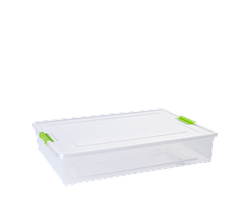 Контейнер "Smart Box" 5.5 л, під альбомний лист А4 Зелений прозорий