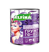 Грунт по металу ГФ-021 Червоно-коричневий 0.9 кг Антикорозійний Elfina