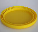 Миска силіконова складна туристична глибока тарілка для походу та кемпінгу 550 мл 135 х 55 мм Yellow, фото 6