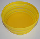 Миска силіконова складна туристична глибока тарілка для походу та кемпінгу 550 мл 135 х 55 мм Yellow, фото 3