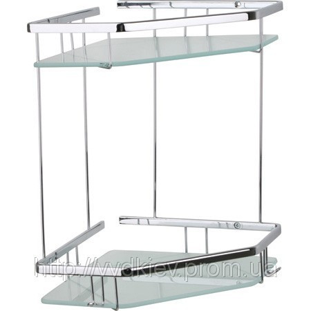 Полочка для Ванной Комнаты Двойная со Стеклом 19*19см (латунь) Celik ...