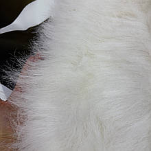 Хутро штучне довговорсове біле 7 см для іграшок та рукоділля