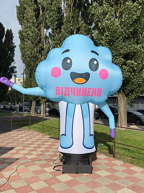 Надувний зазивала рукомах аеромен хмара для зовнішньої реклами та промоакцій, висота 340 см, фото 1