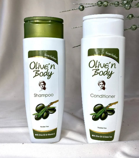 Оздоровчий набір для волосся з оливковою олією: шампунь та кондиціонер Olive’n Body, фото 1
